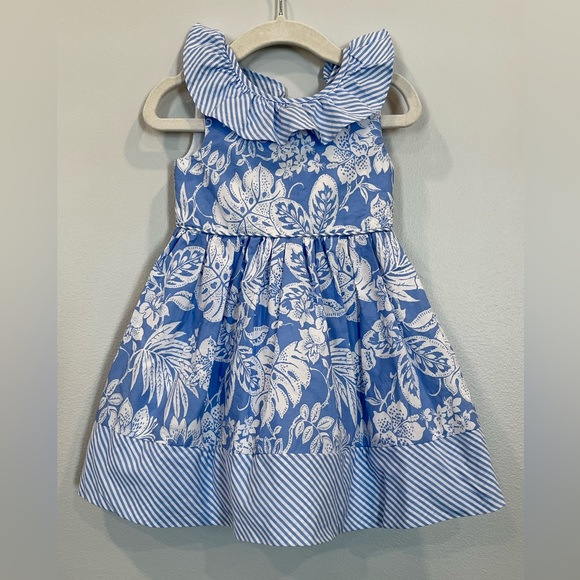 SAVANNAH FLORAL LIGHT BLUE DRESS - Picture 3 of 6